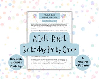 Kinder Geburtstagsparty Links Rechts Spiel Printable Pass das Geschenk Spiel Pass das Preisspiel, Geburtstagsparty Spiel im Klassenzimmer, Kindergruppenaktivitäten