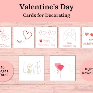 Cartes décoratives pour la Saint-Valentin, travaux manuels simples pour personnes âgées, cartes à coudre, cartes à décorer