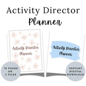 Activity Director Planner for Activity Directors, Activity Coordinators, and Activity Staff - Senior Care Planner, Calendars, Activity Forms