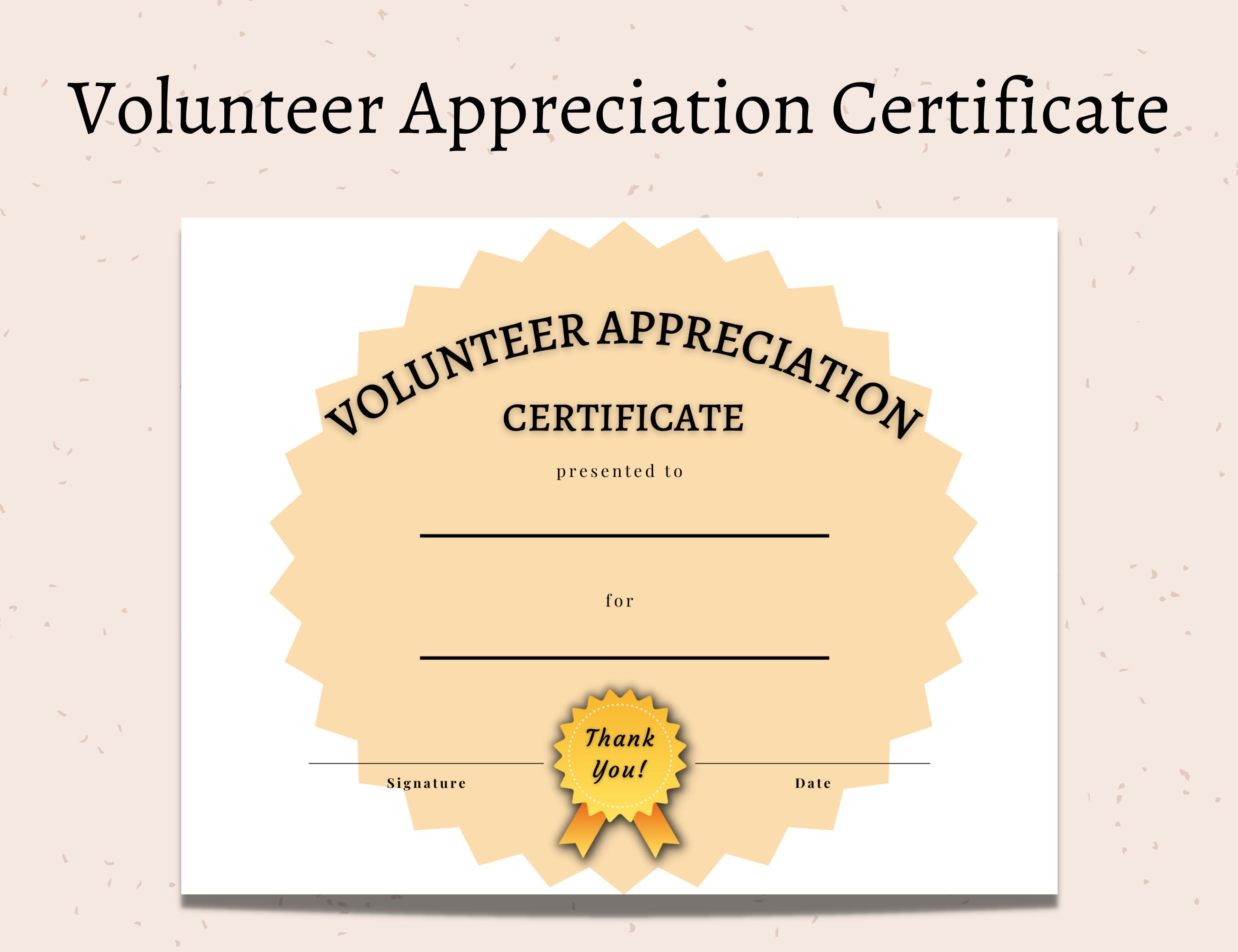 Volunteer Appreciation Certificate for Volunteer Celebrations Printable Volunteer Appreciation Certificate for Volunteer Celebrations Printable