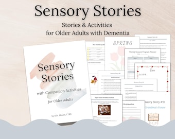 Adult Sensory Stories with Dementia Activities for Seniors, Sensory Activities, Memory Care, Reminiscing Senior Activities and Crafts