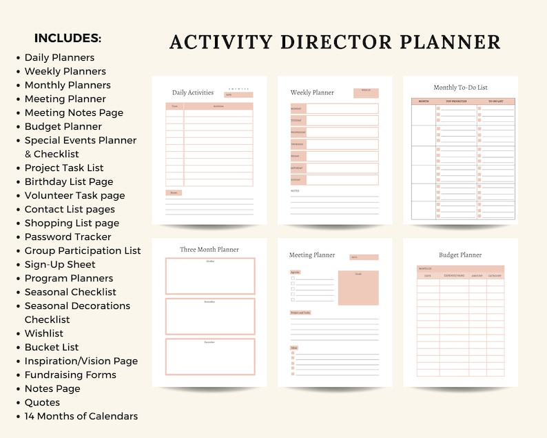 2024 Activity Director Planner for Activity Directors, Activity