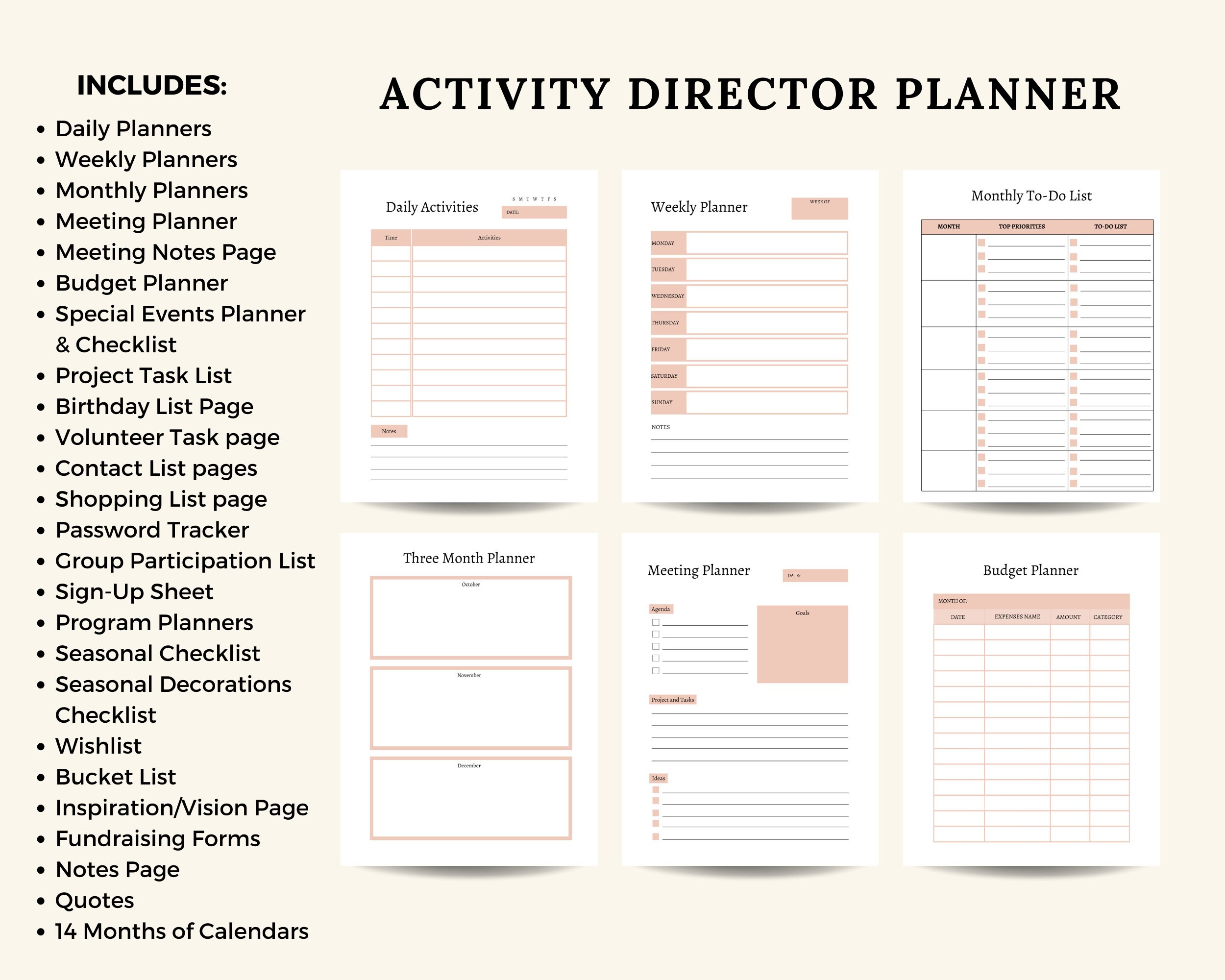 2024 Activity Director Planner for Activity Directors, Activity  Coordinators, and Activity Staff Senior Care Planner - Etsy