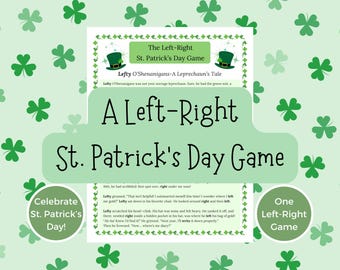 St. Patrick's Day Left Right Game, Pass the Gift Game, Senior Citizen Party Game, Classroom Party Game, St. Patrick's Activity, Family Game