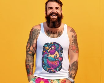 Bears & Seamen: Deep Sea Dive Gay Bear Merman Tank Top