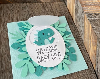 Welcome Baby Boy! Baby Boy Handmade Card!