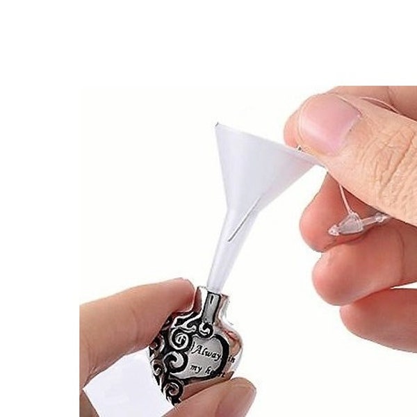 Cremation Jewellery Funnel fill kit for small mini miniature urn pendant with poker stick with instructions (pendant not included)