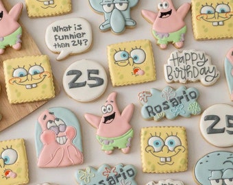 Sponge Birthday Cookies