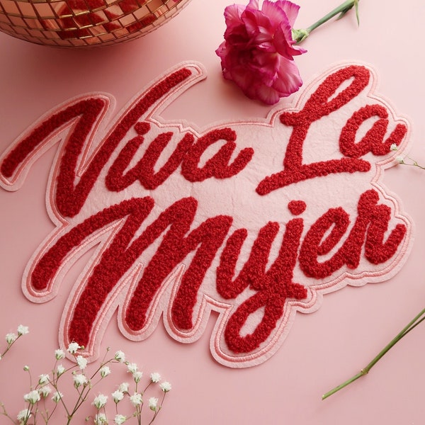 Viva La Mujer Embroidered Patch, Chenille Patch, Iron on Patch, Sew on patch, Jacket Patch