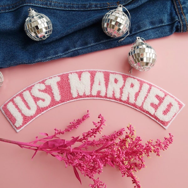 Just Married Patch, Bridal Patch, Iron on patch, Patches for jackets, Sew on Patch, Bride patch, Wifey patch