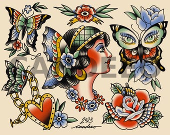 METAMORPHOSIS Tattoo Flash