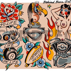 Temporary Tattoo Harley Davidson - Etsy