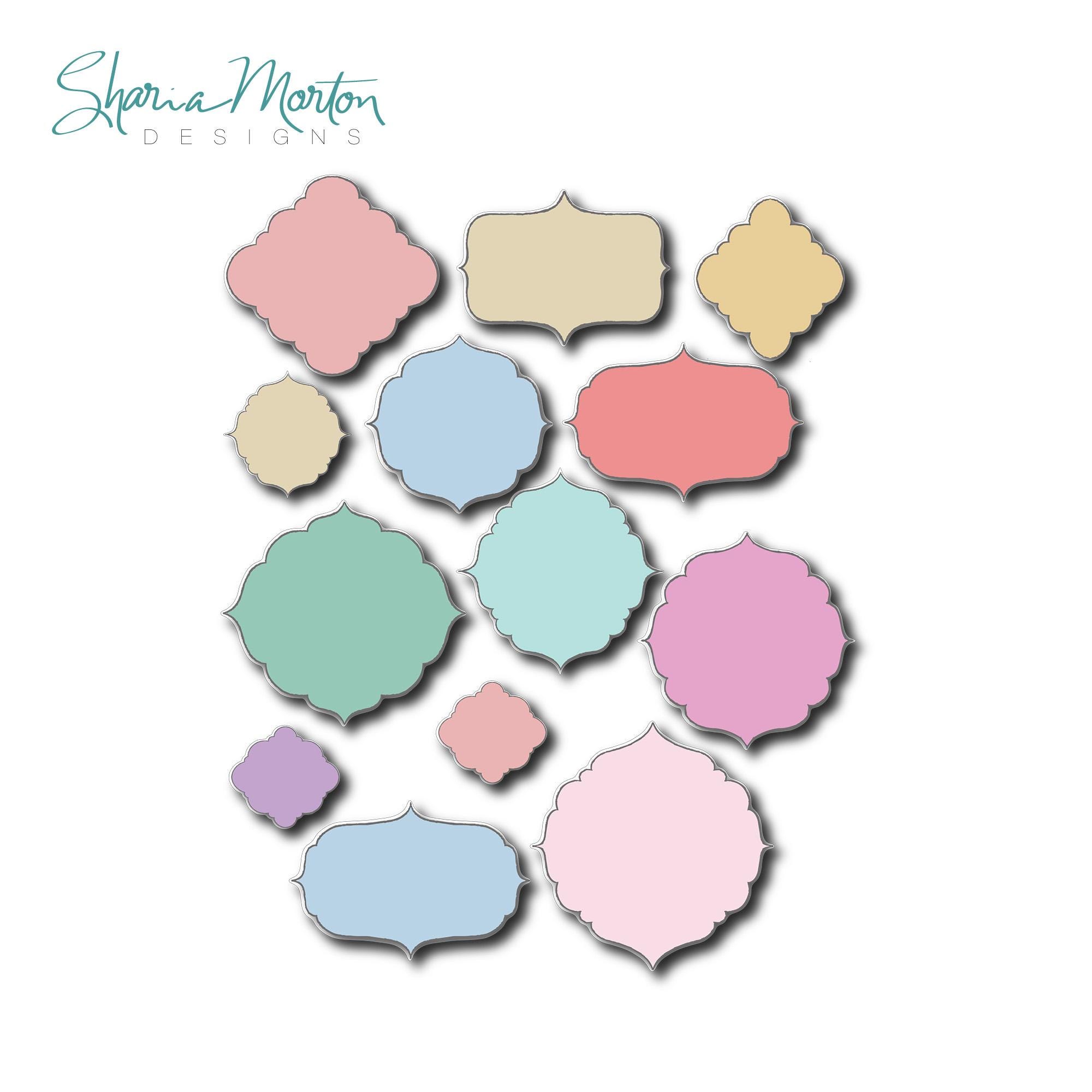 Colorful Label Sticker Sheet SVG File, Printable Tags for School ...