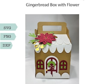 Christmas SVG, Craft Kit, Treat box, Gable Box, Gingerbread House, Cricut, Silhouette, Brother Scan n Cut