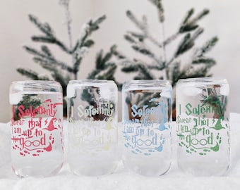 Taza de vidrio que cambia de color: hechizo de bruja y mago, café helado