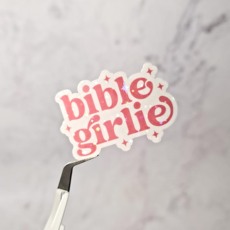 Bible Girlie Holographic Sticker | Faith Girl | Christian Planner ...