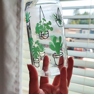 Hanging Plants, Color Changing Houseplants Glass Cup, Plant Lover Beer ...