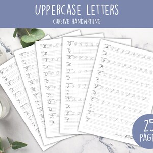 Printable Cursive Handwriting Worksheet, Hand Lettering, Handwriting ...