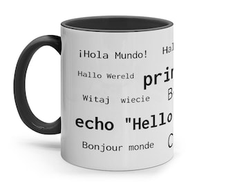 Mug Hello World - Cadeau pour codeur, programmeur, ingénieur logiciel