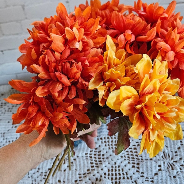 Mums Floral Arrangements Artificial Flowers Etsy