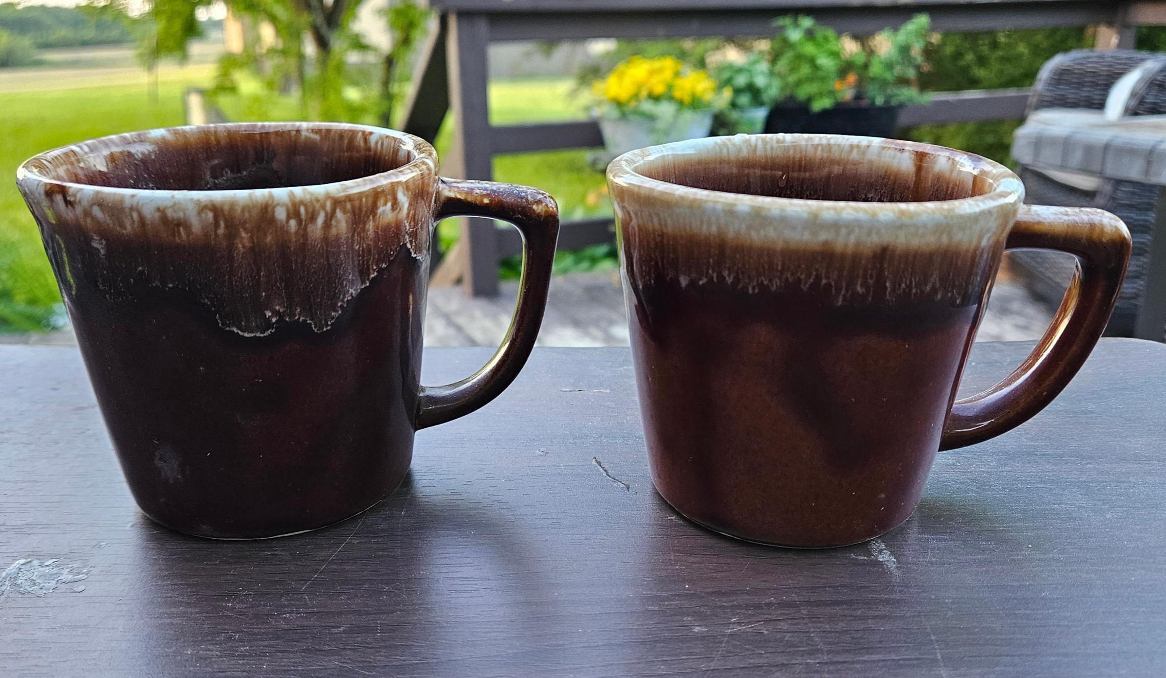 Vintage Mccoy Brown Drip Glaze Stoneware Mugs - Set of 2 - Etsy