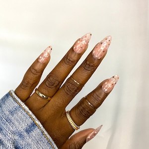 Fall Dotted | Reusable | Hand Painted Press On Nails
