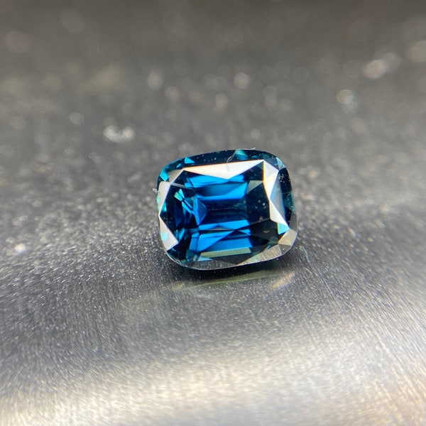 1.3 Dark blue natural sapphire cushion mixed cut