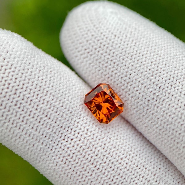 2ct Spessartite garnet mandarin radient cut natural gemstone