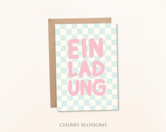 Einladungskarten Kindergeburtstag-Aquarell-Mädchen-Einladung für Kinder-Kindergeburtstag-DIN A6-Naturpapier