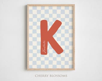 Namensposter personalisiert, Buchstabenposter, Kinderzimmer, Minimalistisch,  Namensschild
