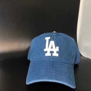 Dodgers Hat Custom Made Denim Dad Hat, super soft Russell Athletic Denim!!