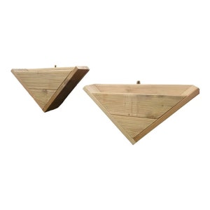 Triangle Herb Flower Planter, Wall Fence Hanging,