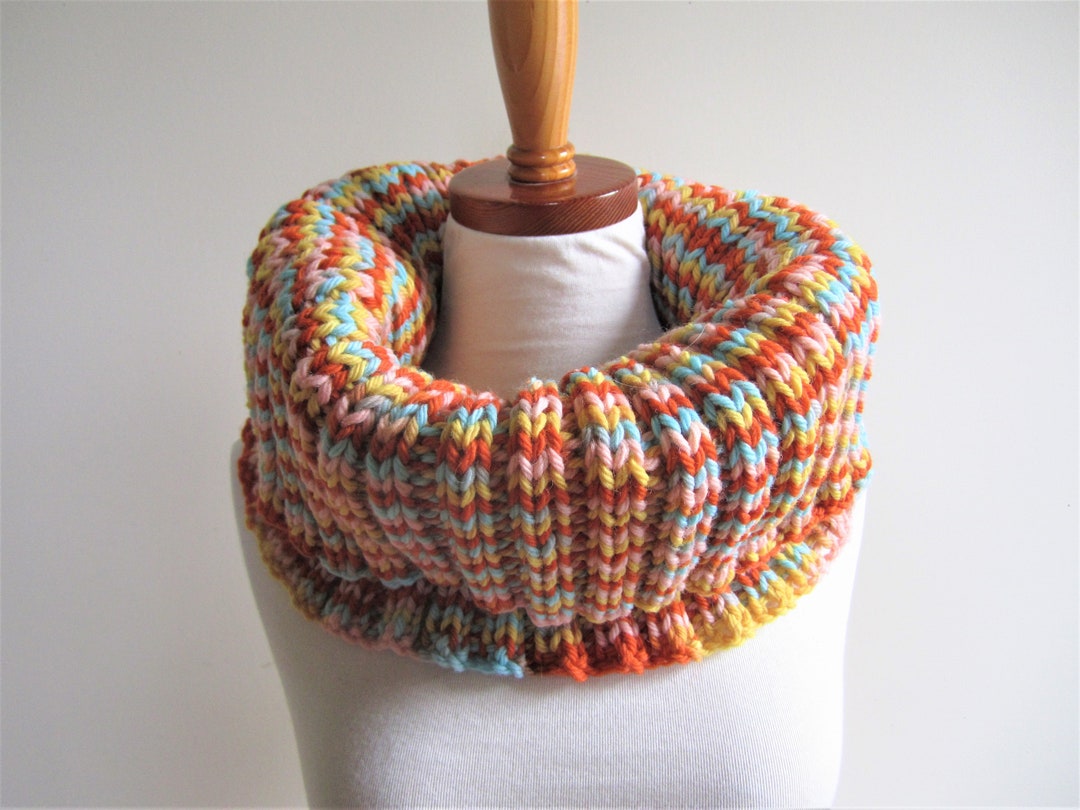 Hand Knit Wool Cowl: Chunky Ribbed Turtleneck Neck Warmer - Etsy
