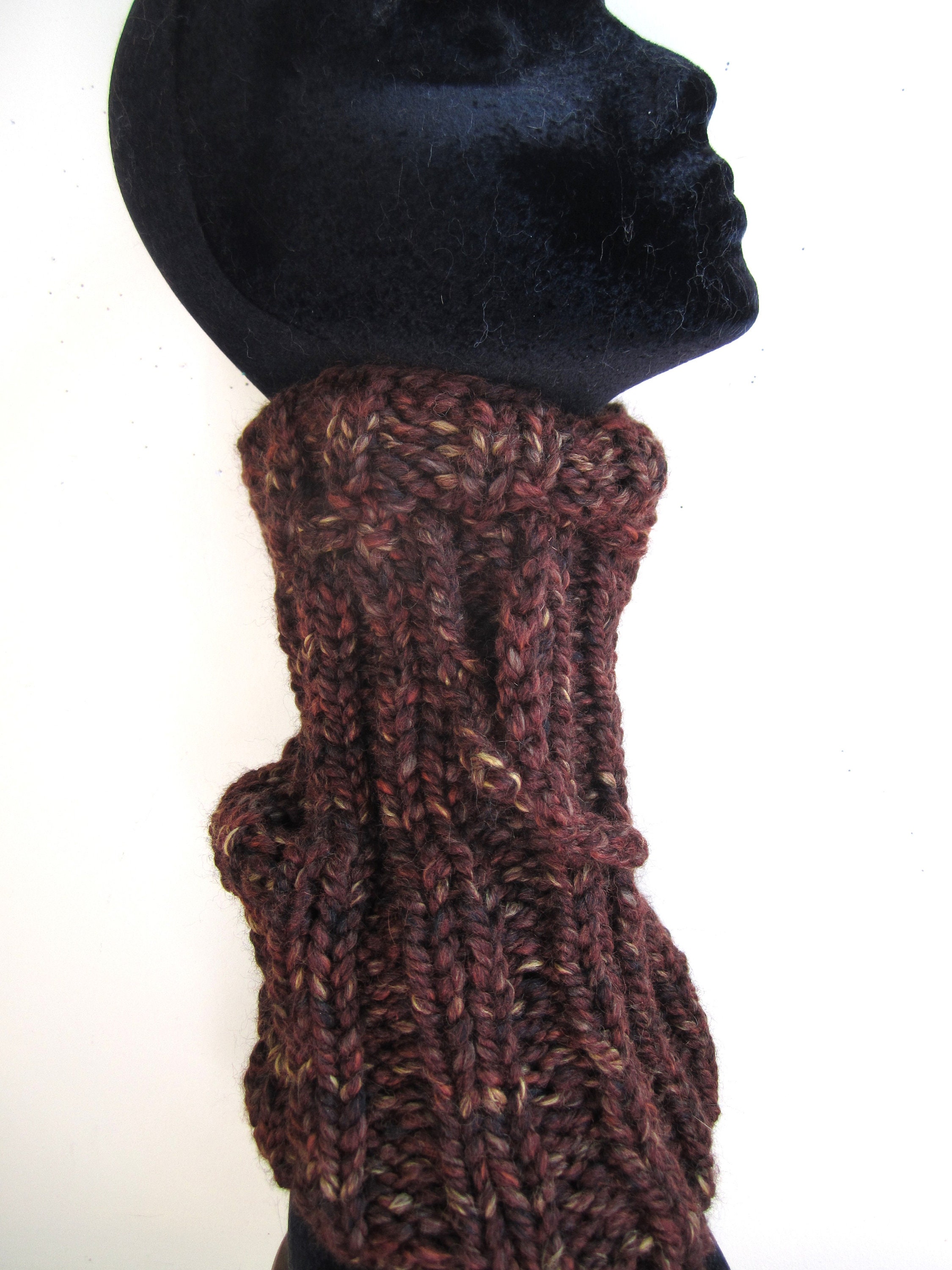 NWT Authentic Hand Knitted Convertible Beanies Beanie - hand knit super soft Merino wool hat main image 2