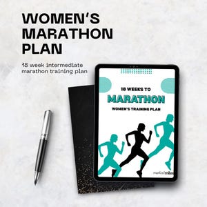 18 Week Marathon Training Plan for Women | Intermediate Running Schedule (PDF)