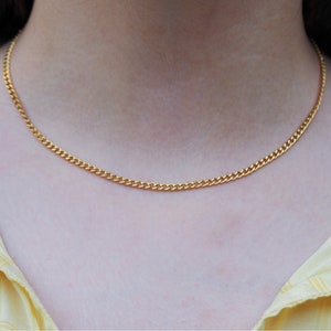 18K Gold Filled Vine Chain Necklace, Gold Chain Necklace, Waterproof Gold Chain Necklace, Birthday Gift For Her