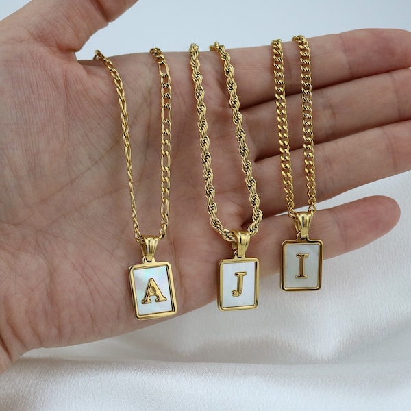 18K Gold Filled Initial Gold Necklace, Gold Alphabet Chain Necklace, Gold Letter Necklace, Gift for her