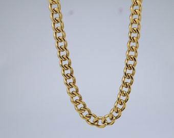 Goud gevuld 7mm breedte Curb Chain, gouden ketting, gouden ketting ketting, sierlijke ketting, cadeau voor hem & haar, verjaardagscadeau