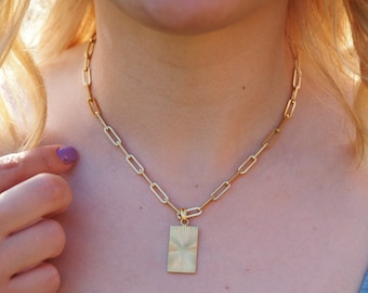 18K Gold Filled Chain Necklace: Tarnish Free Waterproof Jewelry, Gift for her