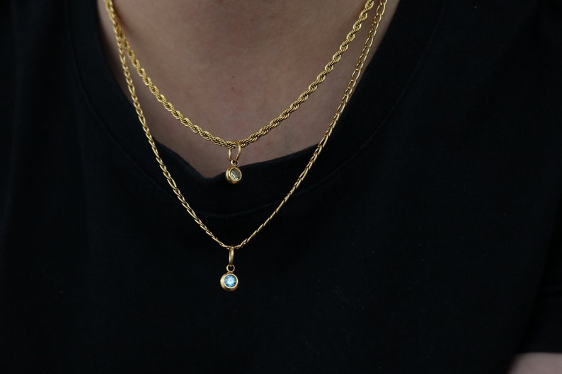 18K Gold Filled Personalised Birthstone Necklace