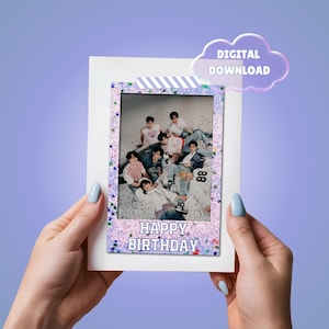 Printable Kpop Stray Kids Group Birthday Card DIGITAL PRODUCT