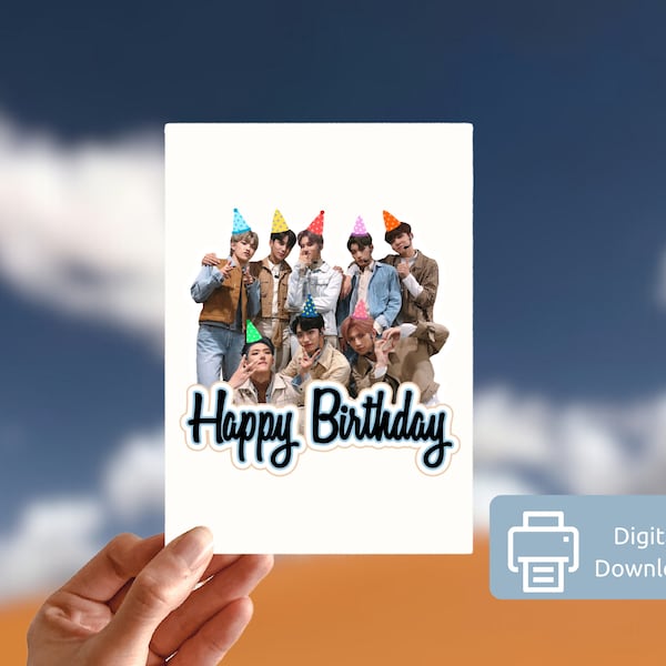 Printable Kpop Ateez Pirate King Birthday Card DIGITAL PRODUCT