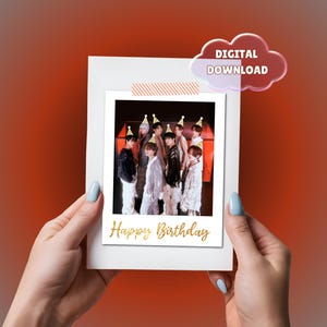 Printable Kpop Stray Kids Group Birthday Card DIGITAL PRODUCT