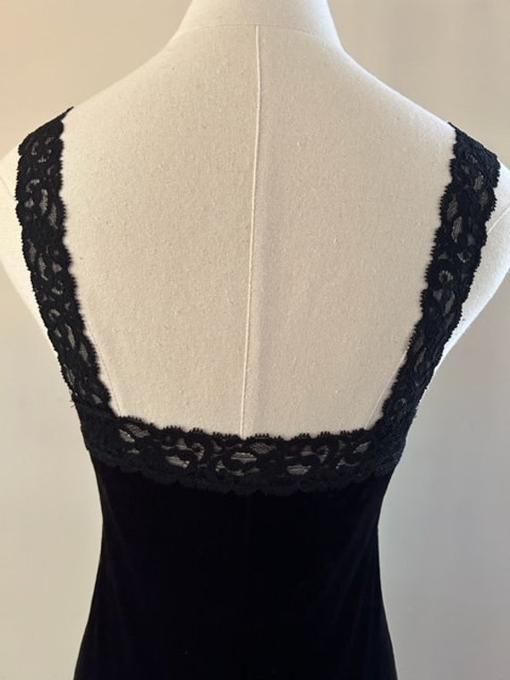 Vintage Betsey Johnson Black Velvet Lace Dress - image 6