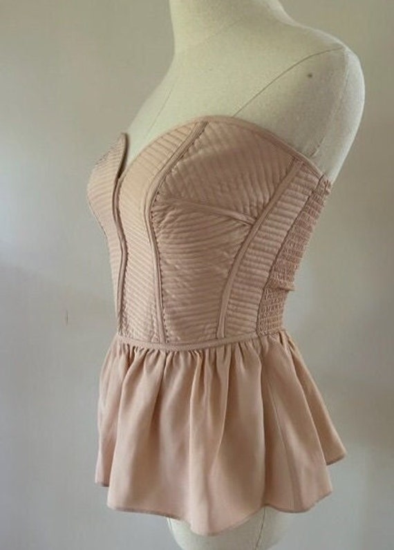 Parker 100% Silk Light Pink Bustier Corset