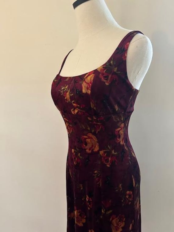 Vintage Betsey Johnson Velvet Floral Dress
