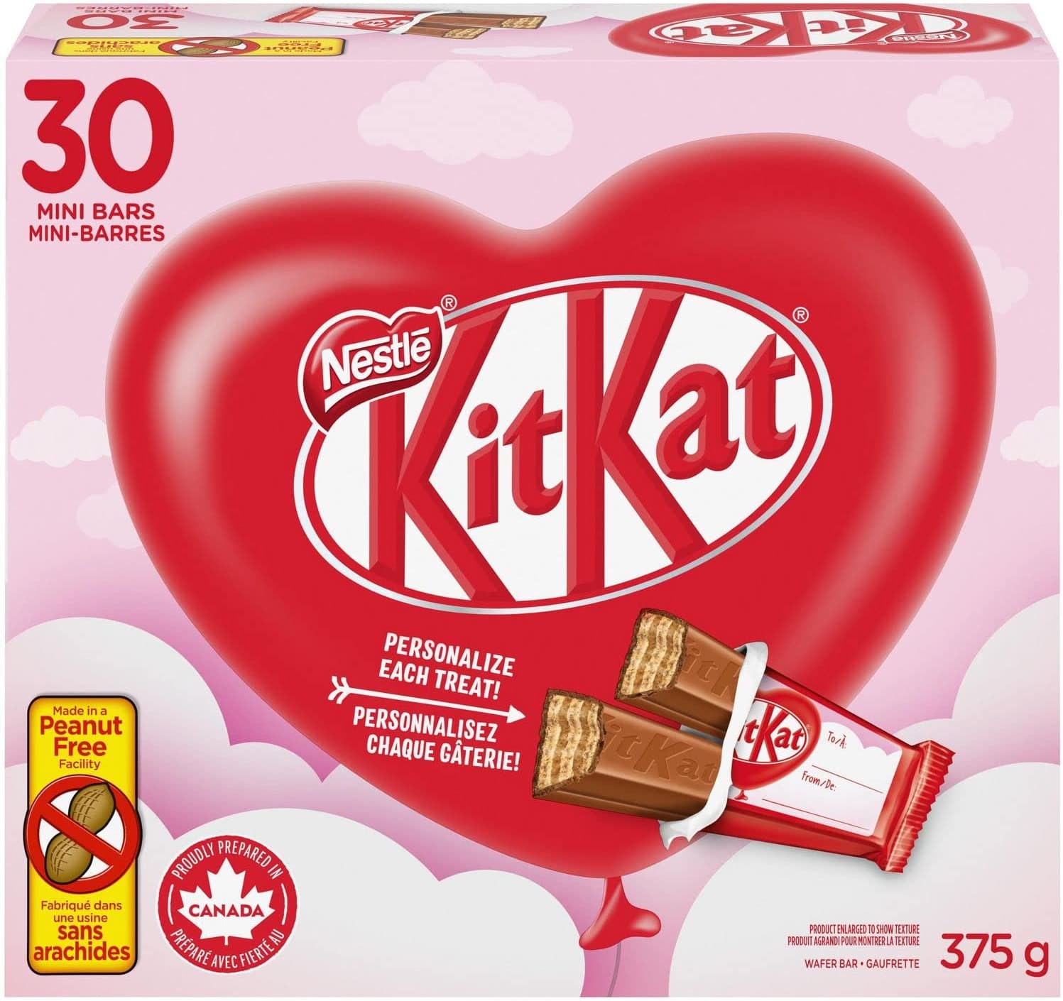 Kro kontoførende slot Nestlé KITKAT Minis Valentine's Chocolate Bars 30 Count - Etsy