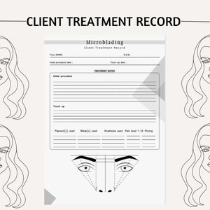 EDITABLE Microblading Consultation Form . Brow Tattoo Consent Form . Client Treatment ...