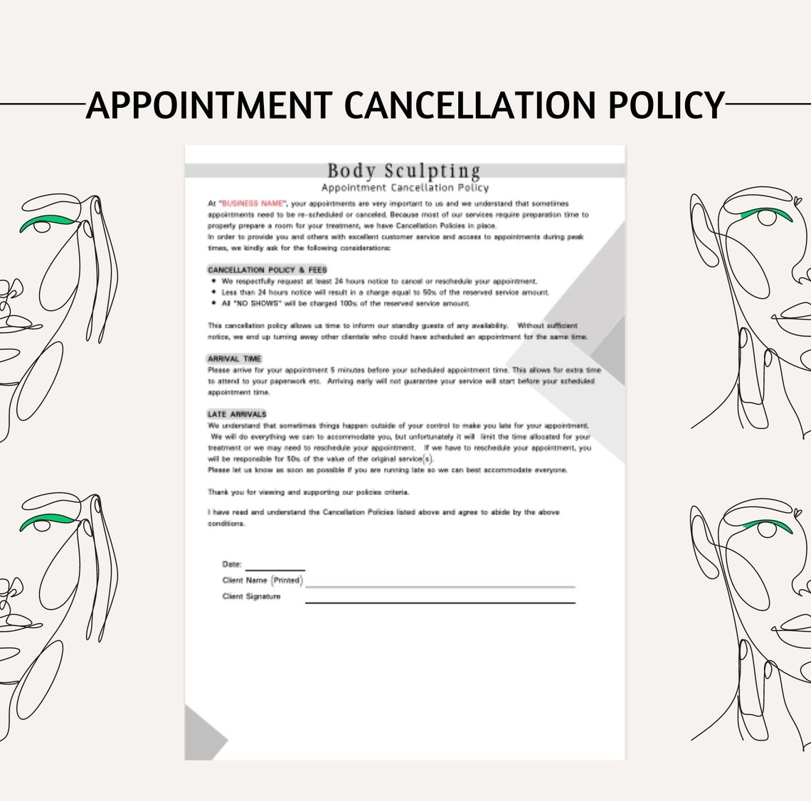 Editable Body Sculpting Forms Body Sculpting Consultation Etsy