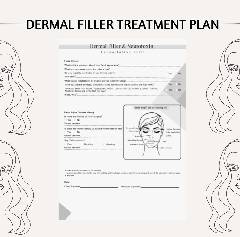 Dermal Filler Consent Forms Botulinum Toxin Consent Form - Etsy